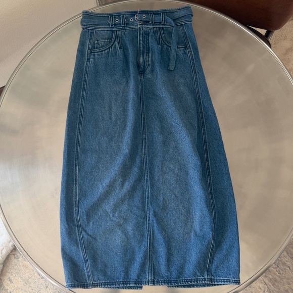 Pilcro Barrel Denim Midi Skirt Pilcro Anthropologie Curated by Anthropologie US2 - Picture 6 of 6